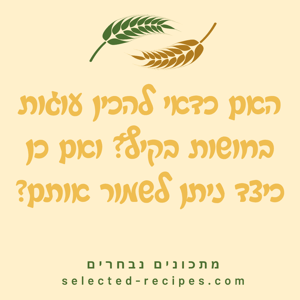 האם כדאי להכין עוגות בחושות בקיץ ואם כן כיצד ניתן לשמור אותם