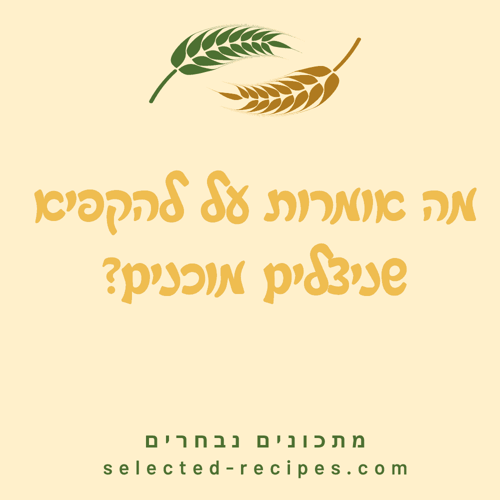 מה אומרות על להקפיא שניצלים מוכנים