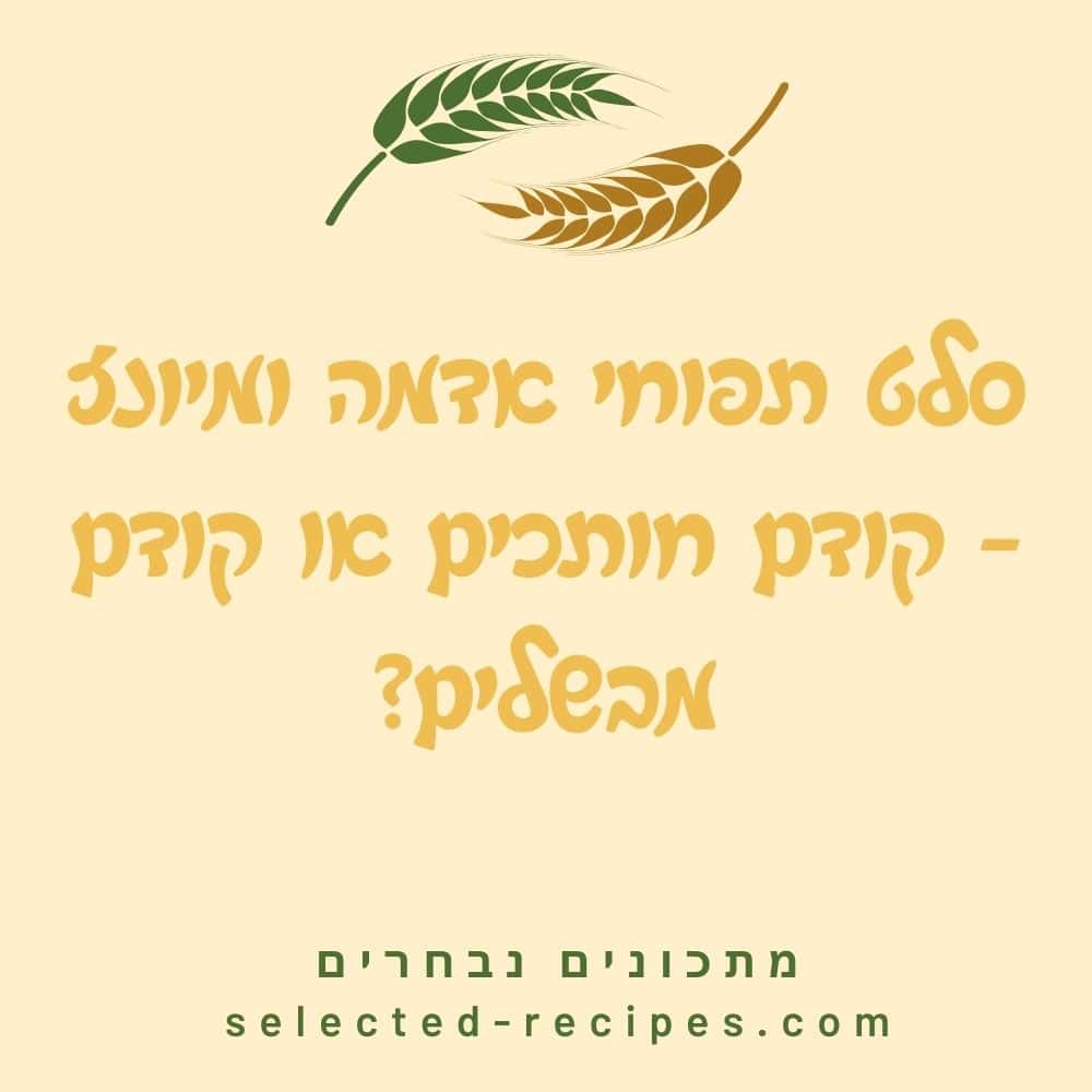 סלט תפוחי אדמה ומיונז - קודם חותכים או קודם מבשלים