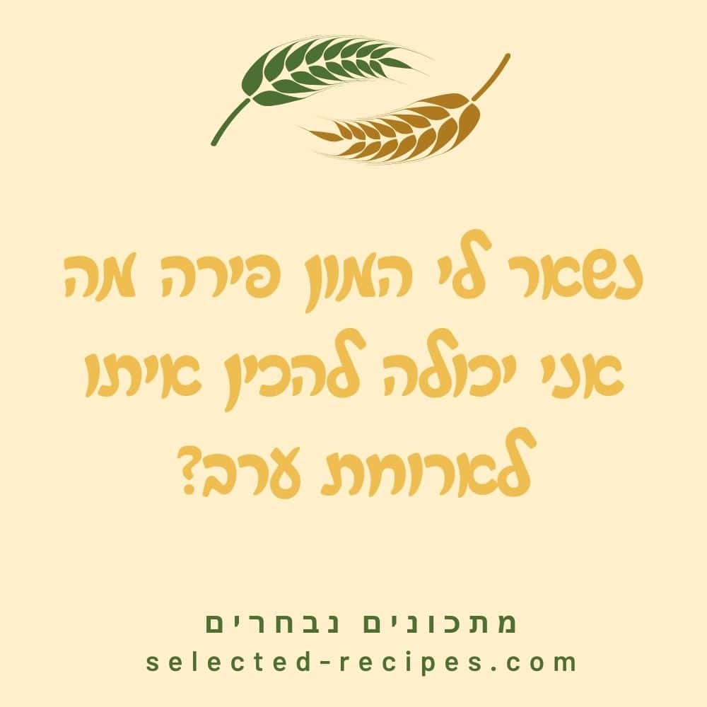 נשאר לי המון פירה מה אני יכולה להכין איתו לארוחת ערב