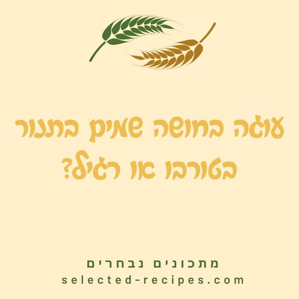 עוגה בחושה שמים בתנור בטורבו או רגיל