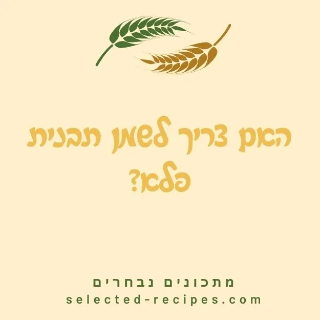 האם צריך לשמן תבנית פלא