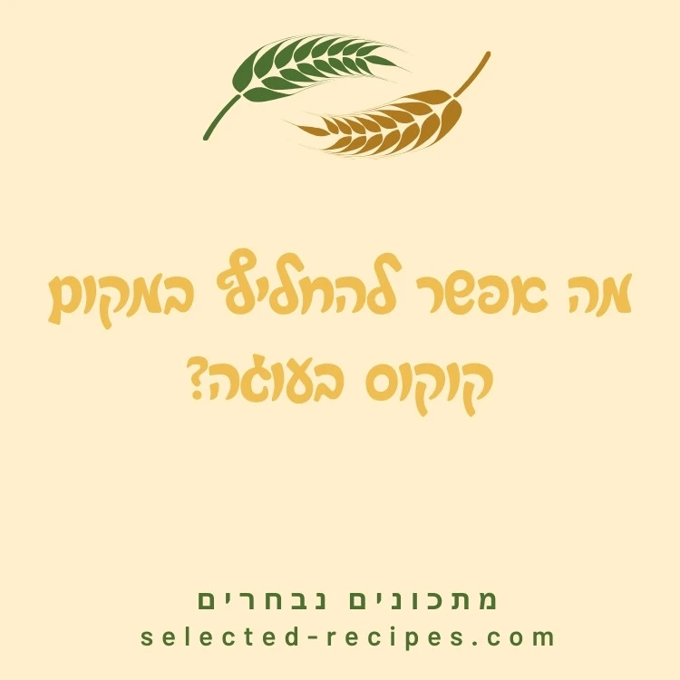 מה אפשר להחליף במקום קוקוס בעוגה