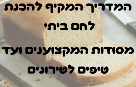 המדריך המקיף להכנת לחם ביתי: מסודות המקצוענים ועד טיפים לטירונים