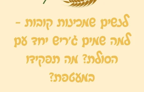 לנשים שמכינות קובות – למה שמים ג׳ריש יחד עם הסולת? מה תפקידו במעטפת?